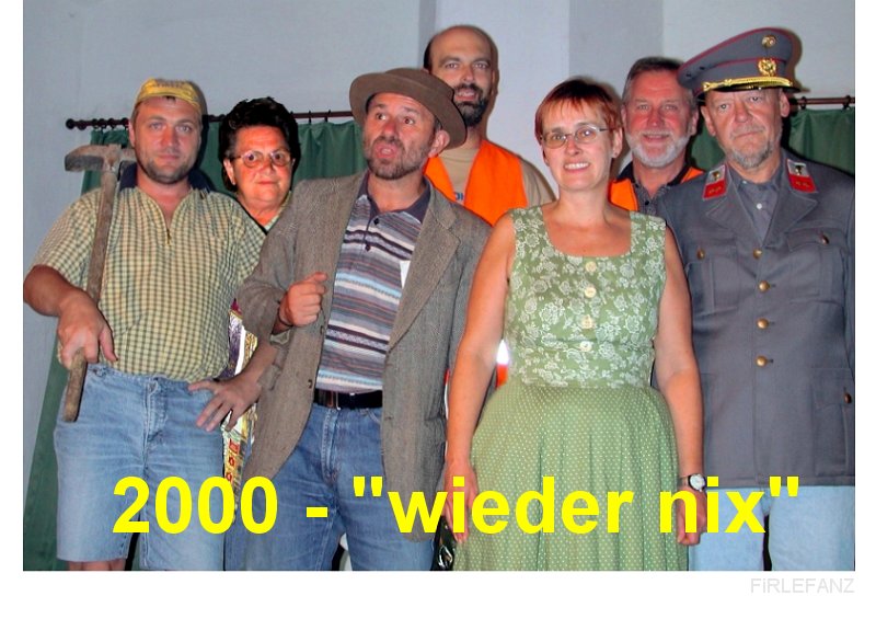 2000.jpg - Der Anfang im Jahr 2000; Karl Heinreichsberger, Reli Spring, August Brueckler, Peter Hubmayer, Traude Seisenbacher, Lothar Jansky und Leo Schoergenhofer