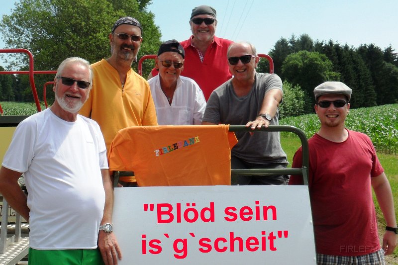 Firlefanz2016.jpg - 2016 "Bloed sein is` g`scheit"Lothar Jansky, Peter Hubmayer, Leo Schoergenhofer, Karl Heinreichsberger, August Brueckler und Florian Neulinger